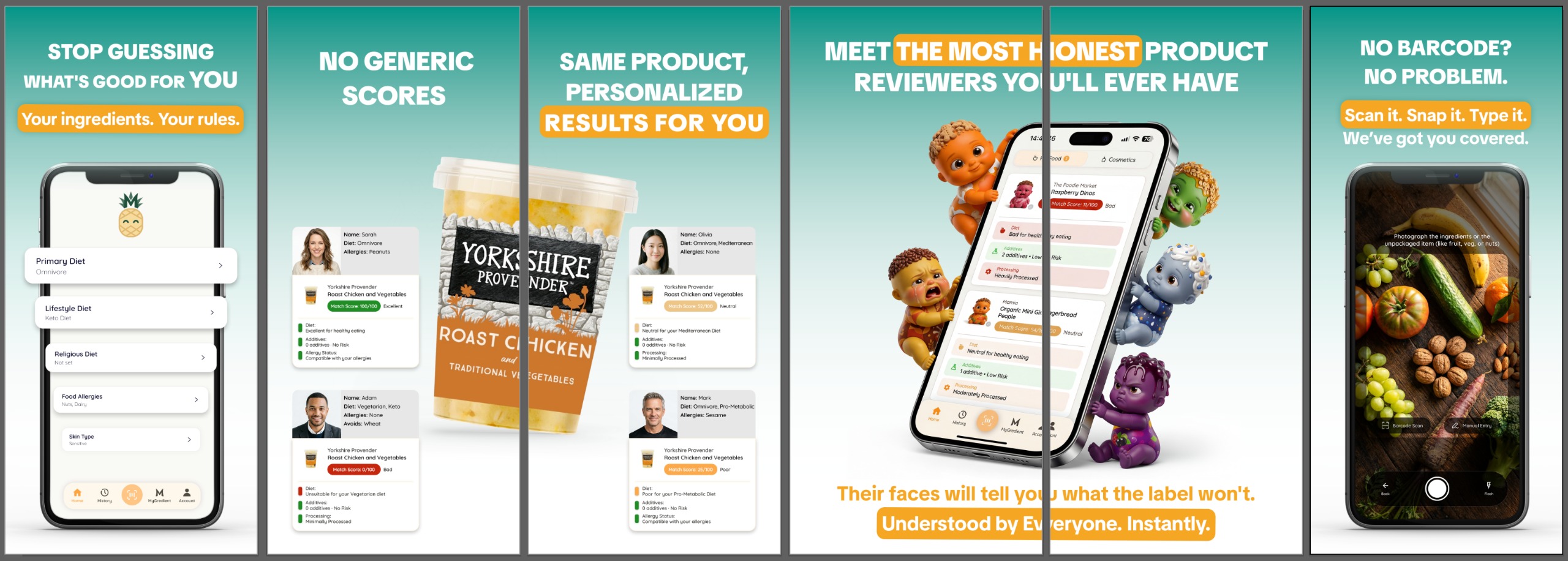 MyGredient promotional graphic showing personalised results
